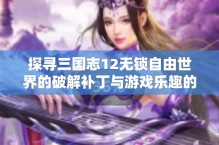 探寻三国志12无锁自由世界的破解补丁与游戏乐趣的完美结合