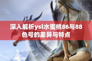 深入解析ysl水蜜桃86与88色号的差异与特点