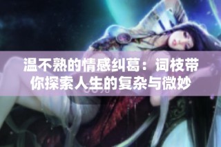 温不熟的情感纠葛：词枝带你探索人生的复杂与微妙