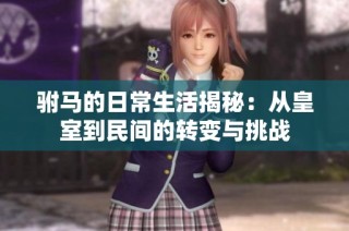 驸马的日常生活揭秘：从皇室到民间的转变与挑战