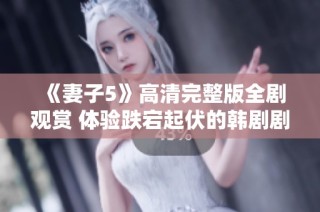 《妻子5》高清完整版全剧观赏 体验跌宕起伏的韩剧剧情魅力
