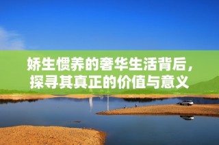 娇生惯养的奢华生活背后，探寻其真正的价值与意义