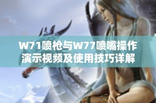 W71喷枪与W77喷嘴操作演示视频及使用技巧详解