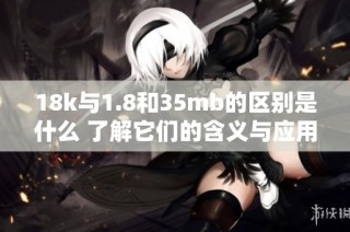 18k与1.8和35mb的区别是什么 了解它们的含义与应用
