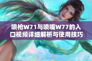 喷枪W71与喷嘴W77的入口视频详细解析与使用技巧分享