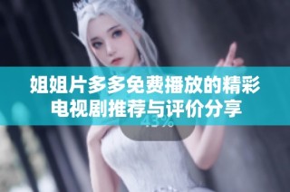 姐姐片多多免费播放的精彩电视剧推荐与评价分享