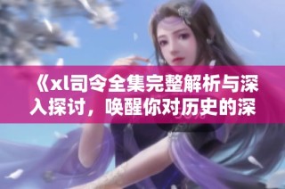 《xl司令全集完整解析与深入探讨，唤醒你对历史的深刻思考》