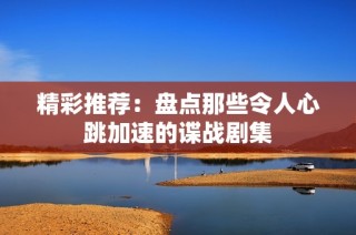 精彩推荐：盘点那些令人心跳加速的谍战剧集