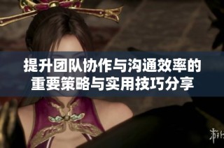 提升团队协作与沟通效率的重要策略与实用技巧分享