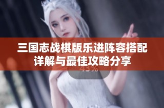 三国志战棋版乐进阵容搭配详解与最佳攻略分享