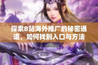 探索B站海外推广的秘密通道，如何找到入口与方法