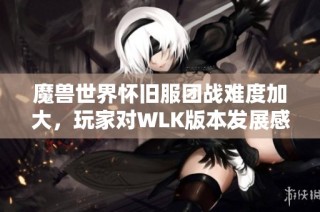 魔兽世界怀旧服团战难度加大，玩家对WLK版本发展感到失望与困惑