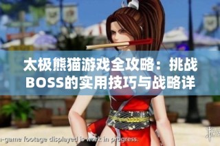 太极熊猫游戏全攻略：挑战BOSS的实用技巧与战略详解