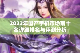 2023年国产手机市场前十名详细排名与评测分析