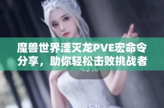 魔兽世界湮灭龙PVE宏命令分享，助你轻松击败挑战者