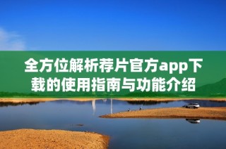 全方位解析荐片官方app下载的使用指南与功能介绍