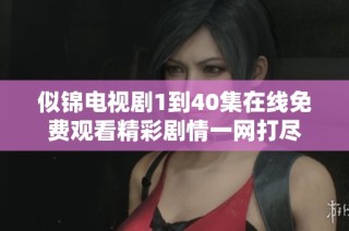 似锦电视剧1到40集在线免费观看精彩剧情一网打尽