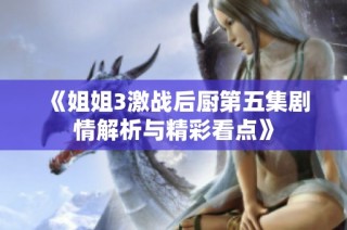 《姐姐3激战后厨第五集剧情解析与精彩看点》