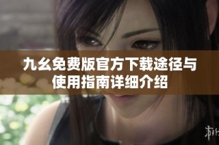 九幺免费版官方下载途径与使用指南详细介绍