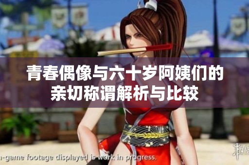 青春偶像与六十岁阿姨们的亲切称谓解析与比较
