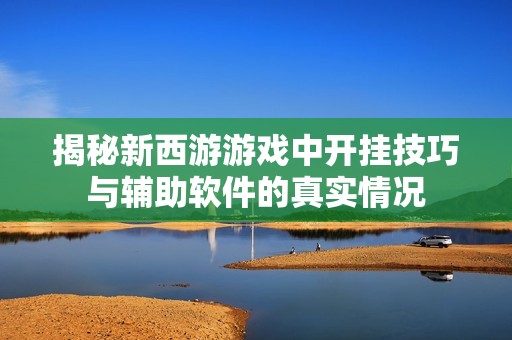 揭秘新西游游戏中开挂技巧与辅助软件的真实情况