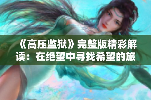 《高压监狱》完整版精彩解读：在绝望中寻找希望的旅程与挣扎