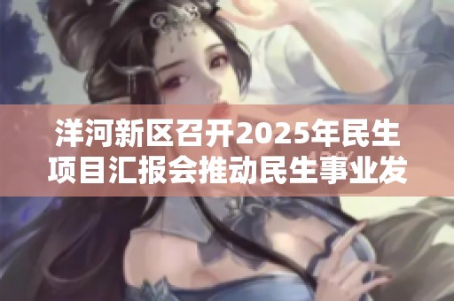 洋河新区召开2025年民生项目汇报会推动民生事业发展新征程