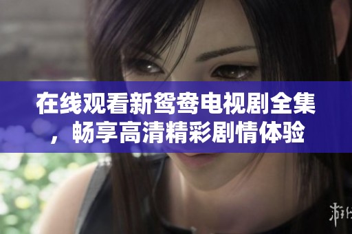 在线观看新鸳鸯电视剧全集，畅享高清精彩剧情体验