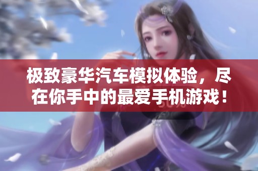 极致豪华汽车模拟体验，尽在你手中的最爱手机游戏！
