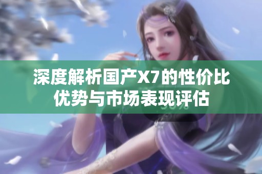 深度解析国产X7的性价比优势与市场表现评估