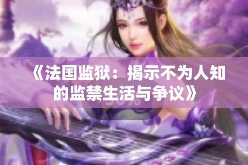 《法国监狱：揭示不为人知的监禁生活与争议》