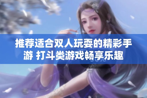 推荐适合双人玩耍的精彩手游 打斗类游戏畅享乐趣