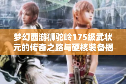 梦幻西游狮驼岭175级武状元的传奇之路与硬核装备揭秘