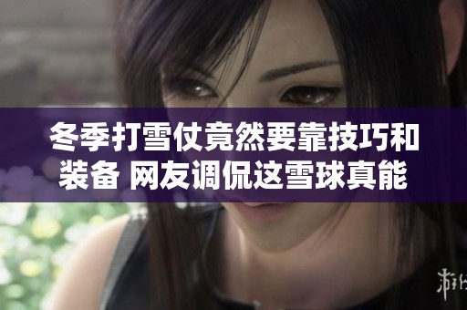 冬季打雪仗竟然要靠技巧和装备 网友调侃这雪球真能打出伤痕
