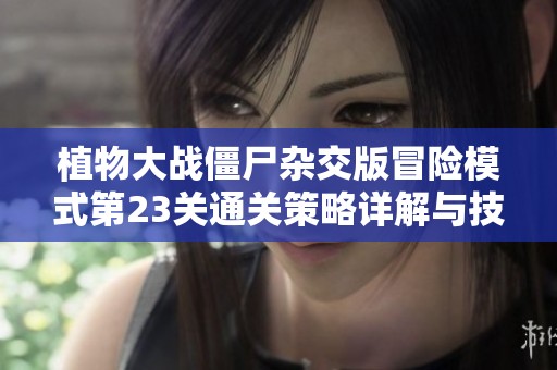 植物大战僵尸杂交版冒险模式第23关通关策略详解与技巧分享