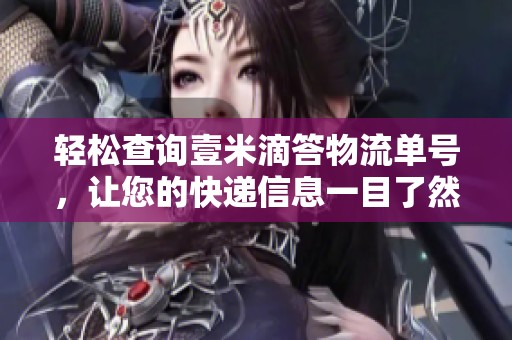 轻松查询壹米滴答物流单号，让您的快递信息一目了然