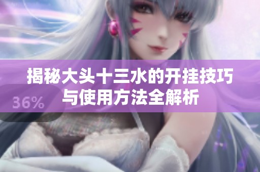 揭秘大头十三水的开挂技巧与使用方法全解析