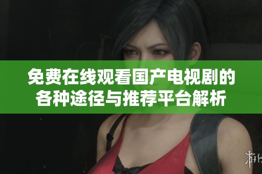 免费在线观看国产电视剧的各种途径与推荐平台解析