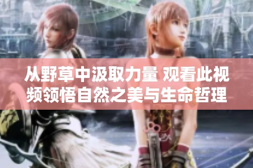 从野草中汲取力量 观看此视频领悟自然之美与生命哲理