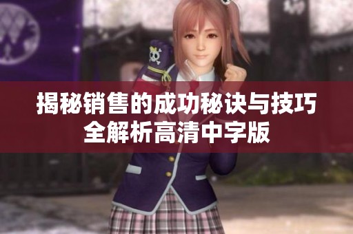 揭秘销售的成功秘诀与技巧全解析高清中字版