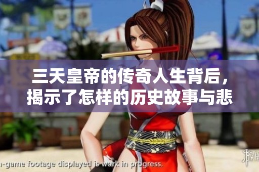 三天皇帝的传奇人生背后，揭示了怎样的历史故事与悲剧