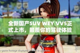 全新国产SUV WEY VV5正式上市，颠覆你的驾驶体验