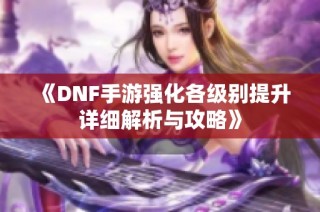 《DNF手游强化各级别提升详细解析与攻略》