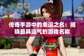 传奇手游中的幸运之名：揭晓最具运气的游戏名称