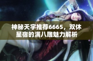 神秘天宇推荐6665，双休星宿的满八雕魅力解析