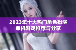 2023年十大热门角色扮演单机游戏推荐与分享