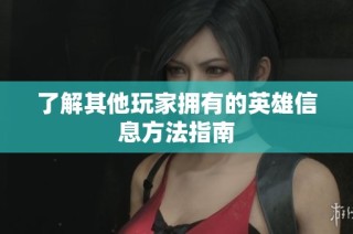 了解其他玩家拥有的英雄信息方法指南