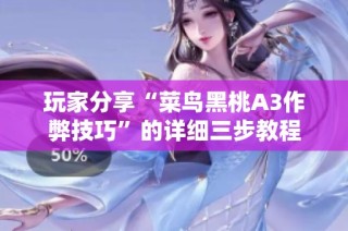 玩家分享“菜鸟黑桃A3作弊技巧”的详细三步教程