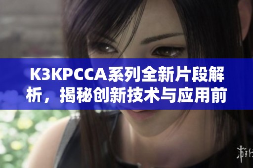 K3KPCCA系列全新片段解析，揭秘创新技术与应用前景的深度报告